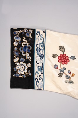 A LOT WITH SIX EMBROIDERED SATIN INFORMAL LADY’S ROBES, REPUBLIC PERIOD