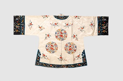A LOT WITH SIX EMBROIDERED SATIN INFORMAL LADY’S ROBES, REPUBLIC PERIOD