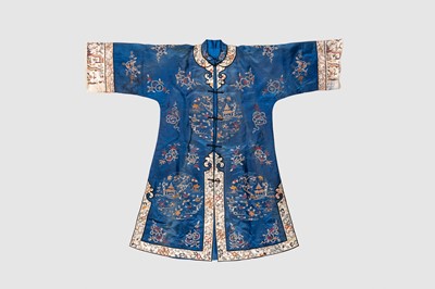 A LOT WITH SIX EMBROIDERED SATIN INFORMAL LADY’S ROBES, REPUBLIC PERIOD