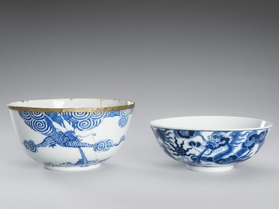 Lot 1140 - TWO ‘BLEU DE HUE’ PORCELAIN BOWLS FOR THE VIETNAMESE MARKET, 18TH-19TH CENTURY
