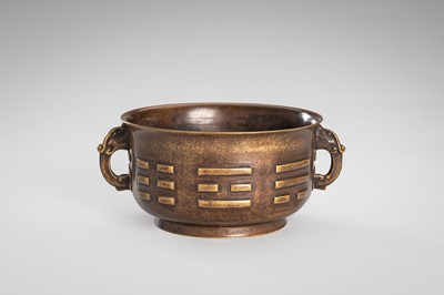 A BRONZE ‘TRIGRAM’ CENSER, QING DYNASTY