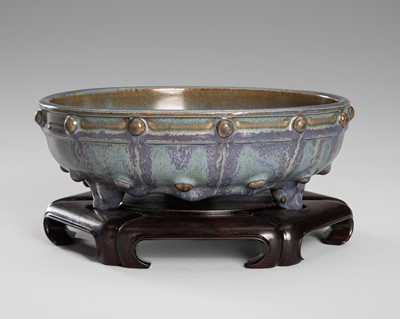 Lot 1202 - A JUN BULB BOWL, LATE QING DYNASTY TO REPUBLIC PERIOD
