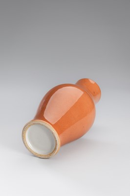 Lot 1200 - A GROUP OF THREE MONOCHROME GLAZED PORCELAIN VASES, LATE QING DYNASTY TO REPUBLIC PERIOD