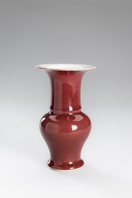 Lot 1200 - A GROUP OF THREE MONOCHROME GLAZED PORCELAIN VASES, LATE QING DYNASTY TO REPUBLIC PERIOD