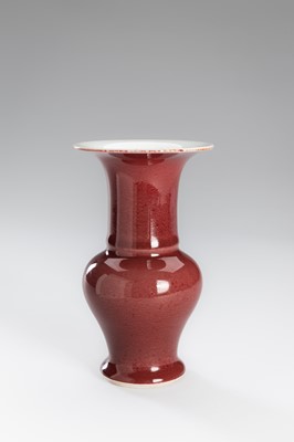 Lot 1200 - A GROUP OF THREE MONOCHROME GLAZED PORCELAIN VASES, LATE QING DYNASTY TO REPUBLIC PERIOD