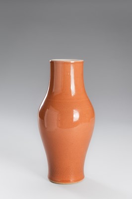 Lot 1200 - A GROUP OF THREE MONOCHROME GLAZED PORCELAIN VASES, LATE QING DYNASTY TO REPUBLIC PERIOD