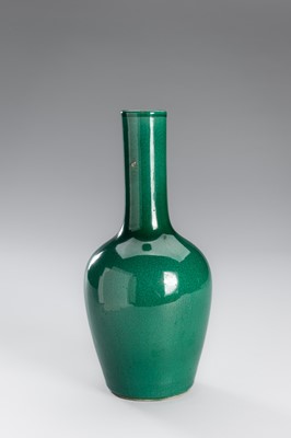 Lot 1200 - A GROUP OF THREE MONOCHROME GLAZED PORCELAIN VASES, LATE QING DYNASTY TO REPUBLIC PERIOD