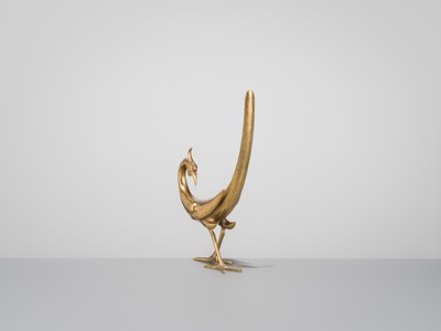 Lot 41 - KOME JIICHI: A GILT-BRONZE FIGURE OF A HO-O BIRD (PHOENIX)