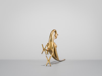 Lot 41 - KOME JIICHI: A GILT-BRONZE FIGURE OF A HO-O BIRD (PHOENIX)