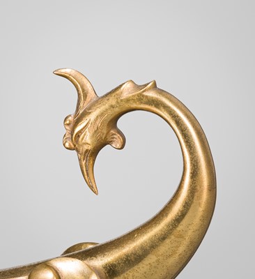 Lot 41 - KOME JIICHI: A GILT-BRONZE FIGURE OF A HO-O BIRD (PHOENIX)