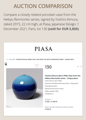 YOSHIRO KIMURA: A LARGE AND MAGNIFICENTLY ENAMELED HEKIYU PORCELAIN VASE