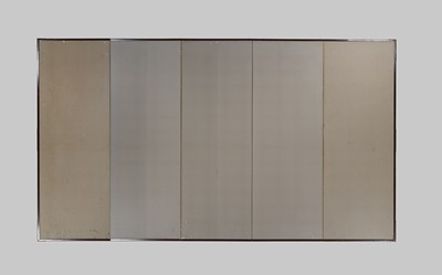 Lot 316 - HATANO ICHIGAKU: A SUPERB PAIR OF SIX-PANEL FOLDING SCREENS DEPICTING A HERD OF DEER