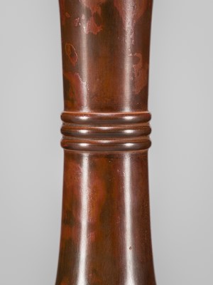 Lot 62 - A FINE GU-FORM BRONZE FLOWER VASE