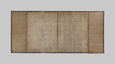 LIN TAIXI: A SUPERB PAIR OF SIX-PANEL BYOBU (FOLDING SCREENS) DEPICTING DRAGONS IN A THUNDERSTORM