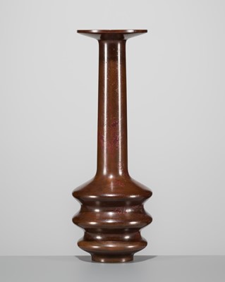 Lot 40 - HARA MASUO: A BRONZE FLOWER VASE