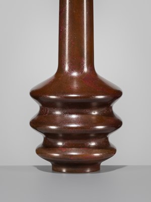 Lot 40 - HARA MASUO: A BRONZE FLOWER VASE