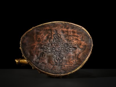 A GILT BRONZE FIGURE OF THE MAHASIDDHA VIRUPA, 18TH – 19TH CENTURY