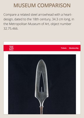 Lot 124 - AN IRON ‘WILLOW LEAF’ SUKASHI YANONE (PRESENTATION ARROWHEAD)