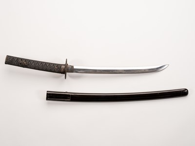 Lot 536 - A SHINTO NAGINATA-NAOSHI WAKIZASHI KOSHIRAE