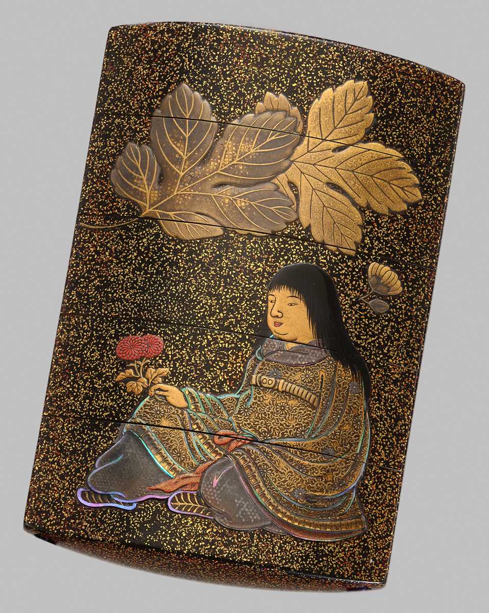 KOMA YASUTOMI: A SUPERB FOUR-CASE LACQUER INRO OF KIKUJIDO