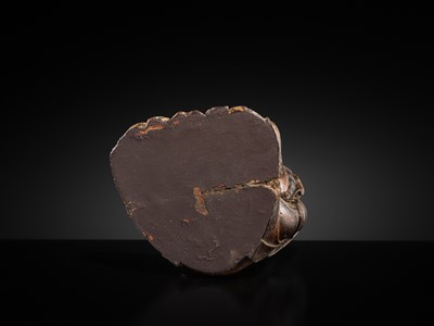 Lot 63 - A GILT-LACQUERED WOOD FIGURE OF GUANYIN, MING DYNASTY