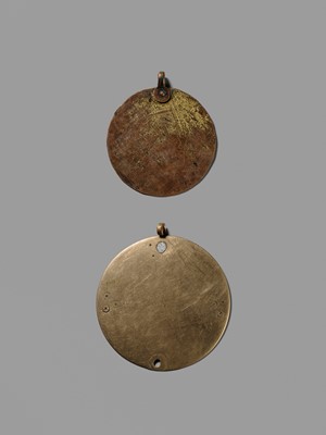 Lot 1 - A GROUP OF THOGCHAGS, MELONG, AND PENDANTS, 12TH-15TH CENTURY