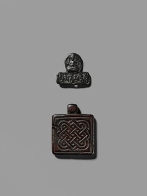 Lot 1 - A GROUP OF THOGCHAGS, MELONG, AND PENDANTS, 12TH-15TH CENTURY