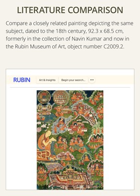 Lot 43 - AN IMPORTANT AND WELL-PRESERVED THANGKA OF TSONGKHAPA AND HIS LIFE STORY, TIBET, 18TH CENTURY