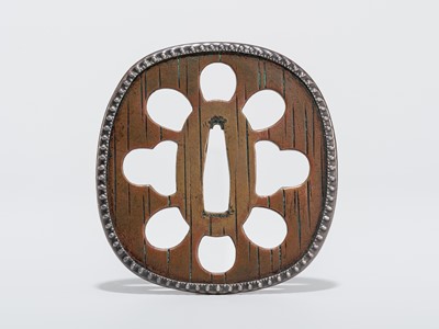 Lot 54 - A SUAKA SUKASHI TSUBA, ATTRIBUTED TO HIRATA HOKOZO, WITH NBTHK HOZON CERTIFICATE