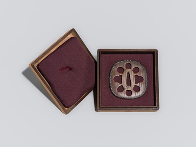 Lot 54 - A SUAKA SUKASHI TSUBA, ATTRIBUTED TO HIRATA HOKOZO, WITH NBTHK HOZON CERTIFICATE