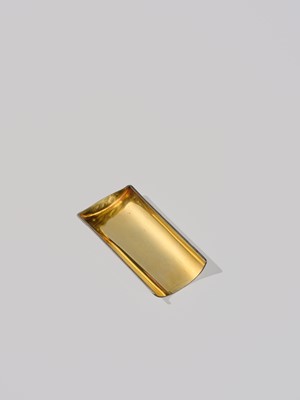 Lot 46 - KANO NATSUO: A SUPERB SHIBUICHI ‘BAMBOO’ CHAKI (TEA SCOOP)