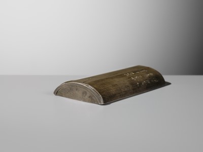 Lot 46 - KANO NATSUO: A SUPERB SHIBUICHI ‘BAMBOO’ CHAKI (TEA SCOOP)