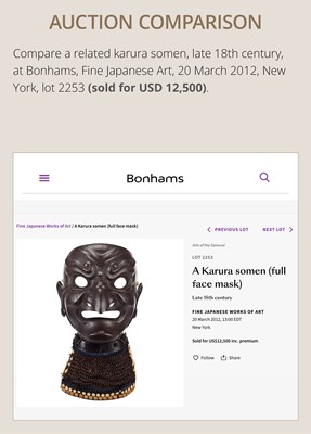 Lot 87 - A SUPERB IRON TENGU SOMEN