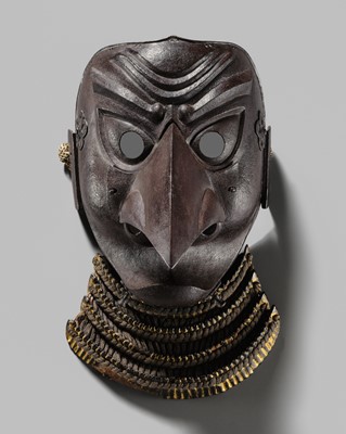 Lot 87 - A SUPERB IRON TENGU SOMEN