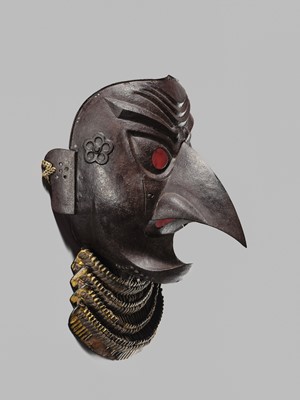 Lot 87 - A SUPERB IRON TENGU SOMEN