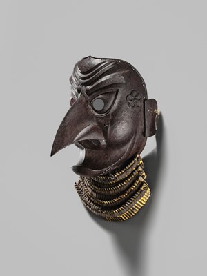 Lot 87 - A SUPERB IRON TENGU SOMEN
