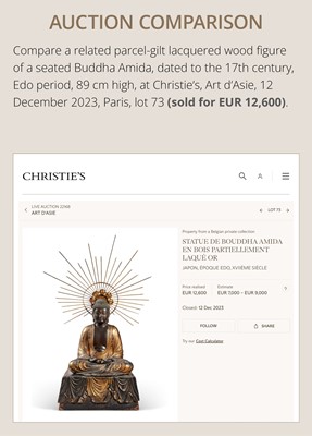 Lot 161 - A LARGE ZUSHI (PORTABLE BUDDHIST SHRINE) CONTAINING A FINE GILT-LACQUERED WOOD FIGURE OF AMIDA NYORAI, 18TH CENTURY