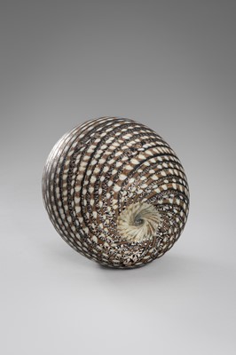 Lot 162 - IRISAWA SHOJI: A FINE GLASS VASE WITH SPIRAL DESIGN