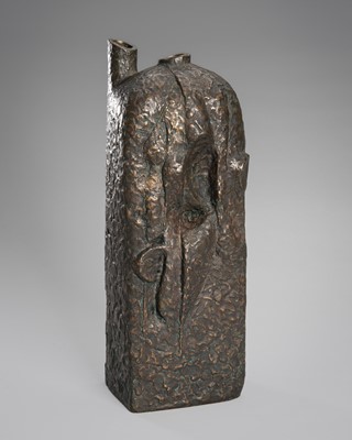 Lot 59 - OKADO ISAO: A BRONZE FLOWER VASE