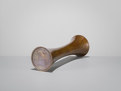 Lot 63 - HARA NAOKI: TALL GU-FORM BRONZE VASE