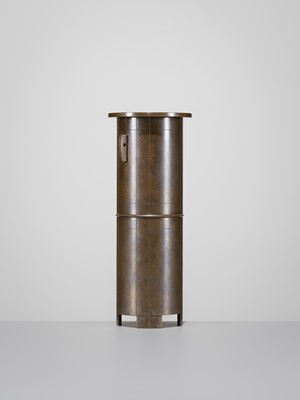 Lot 69 - HASUDA SHUGORO: A FINE BRONZE ‘BAMBOO STALK’ VASE