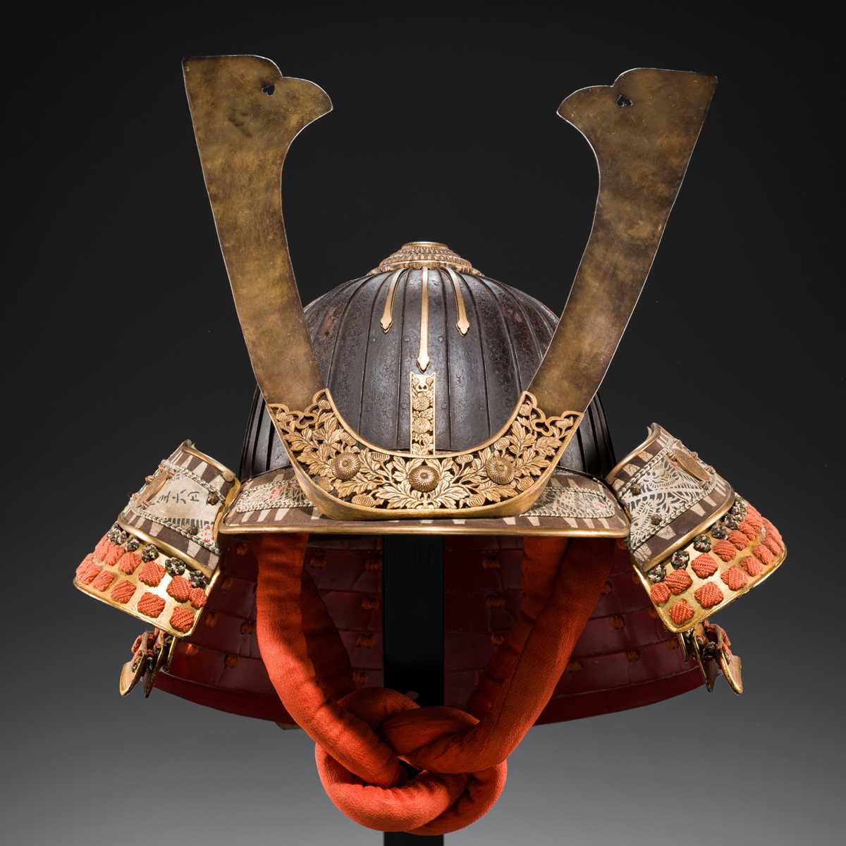 Lot 91 - AN IMPORTANT IRON SUJIBACHI KABUTO WITH KIRI MON, ONCE BELONGING TO KATAGIRI KATSUMOTO AND THEN PRESENTED TO TOYOTOMI HIDEYORI IN 1613