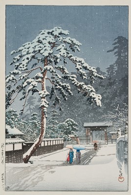 Lot 352 - KAWASE HASUI: HONMON TEMPLE, IKEGAMI