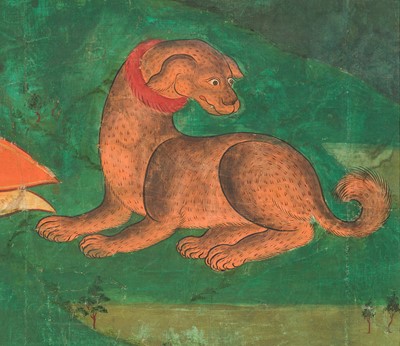 Lot 44 - A MONUMENTAL THANGKA OF ASANGA, ONE OF THE SIX ORNAMENTS AND TWO EXCELLENT ONES FROM THE SOUTHERN CONTINENT, EASTERN TIBET, 18TH-19TH CENTURY