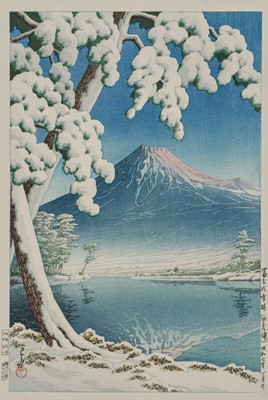 Lot 341 - KAWASE HASUI: CLEARING AFTER A SNOWFALL ON MOUNT FUJI, TAGONOURA BEACH