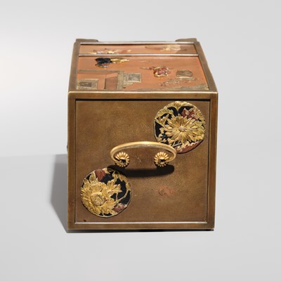 Lot 37 - A SUPERB MIXED METAL KODANSU (SMALL CABINET)