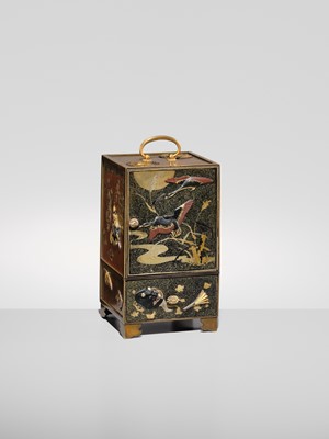 Lot 37 - A SUPERB MIXED METAL KODANSU (SMALL CABINET)
