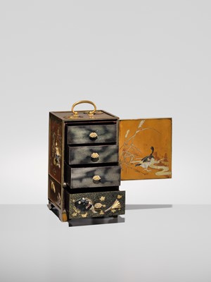 Lot 37 - A SUPERB MIXED METAL KODANSU (SMALL CABINET)