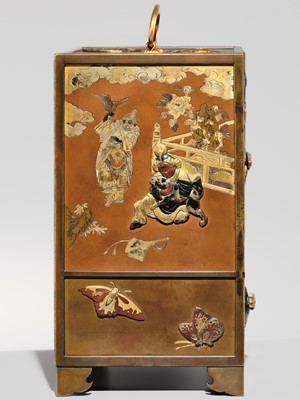 Lot 37 - A SUPERB MIXED METAL KODANSU (SMALL CABINET)