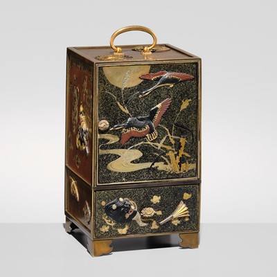 Lot 37 - A SUPERB MIXED METAL KODANSU (SMALL CABINET)